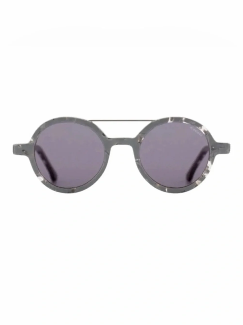 KOMONO Vivien Concrete Sunglasses NEW Grey Gray Round